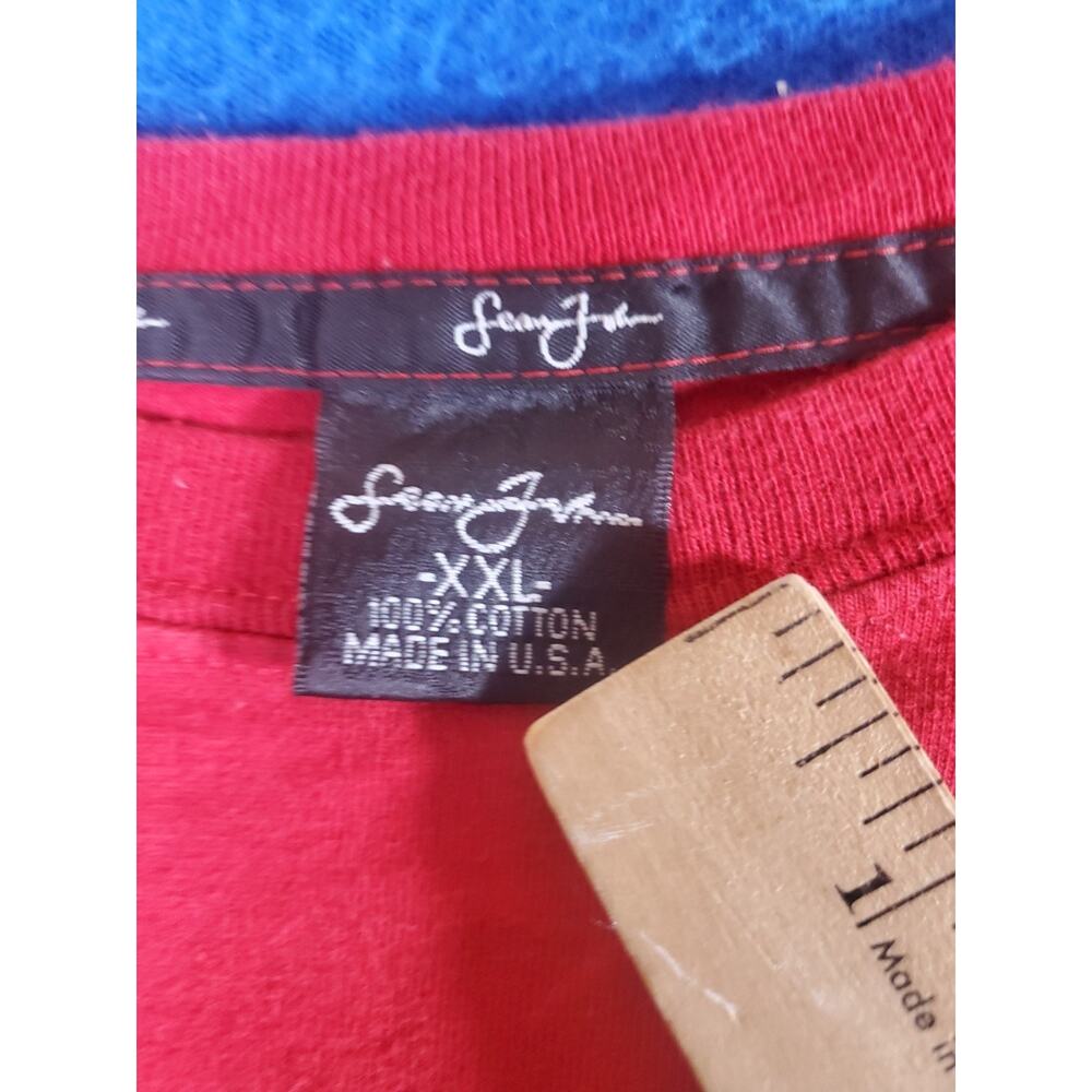 Vintage 90s Sean John Red T-Shirt Men's Size XXL - Picture 16 of 16